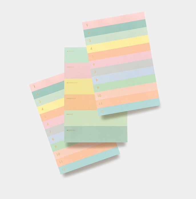 Numbered Color Block Memo Pad