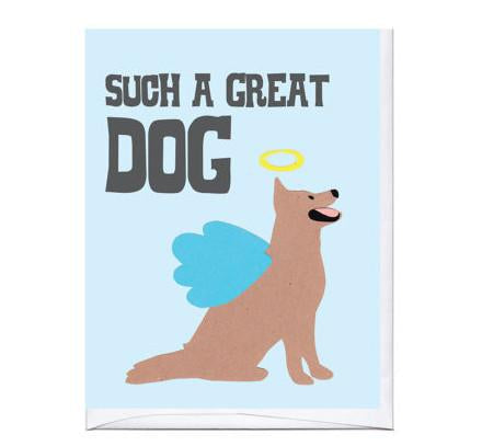 Angel Dog Sympathy Card