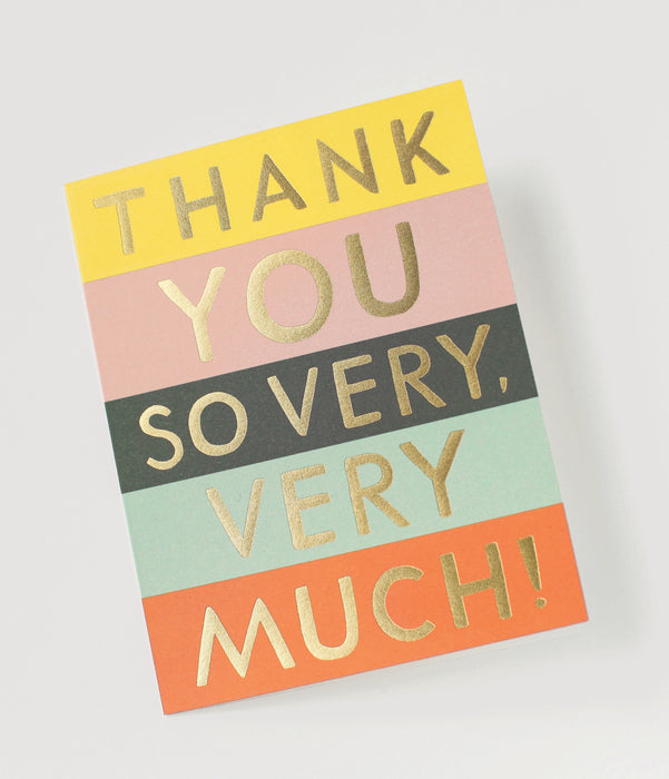 Color Block Thank You card, Box of 8
