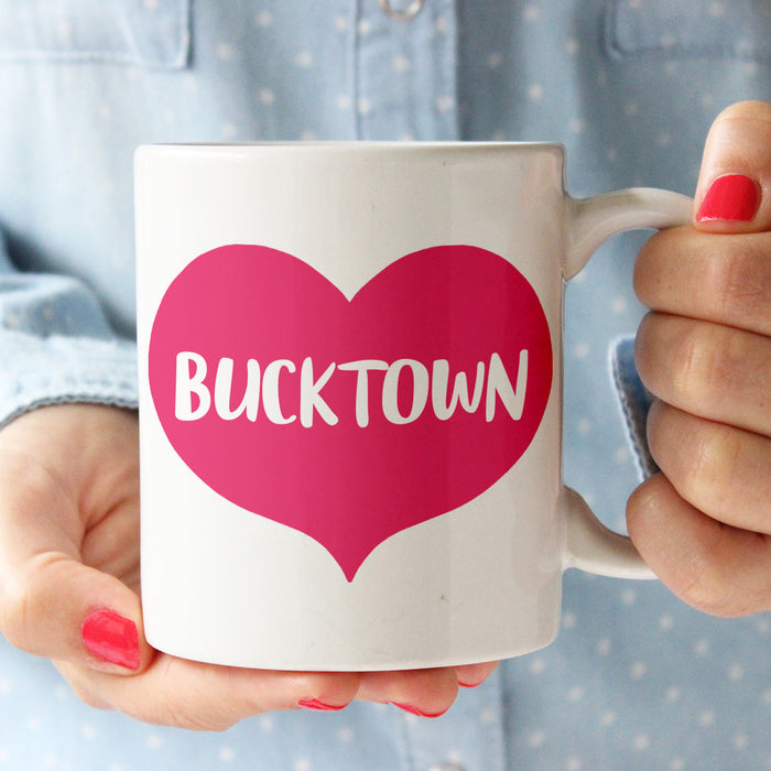 Bucktown Heart Mug - Hot Pink