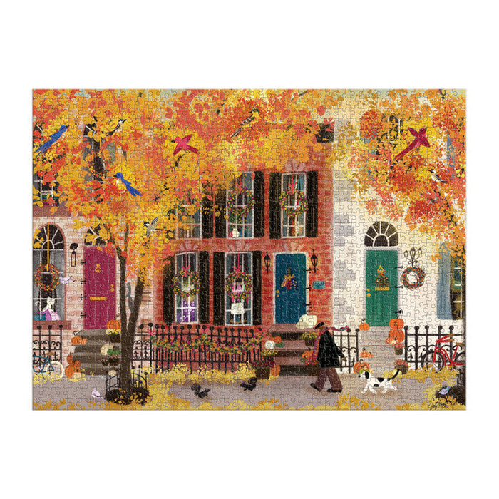 Autumn in the Neighborhood, 1000 Piece Puzzle