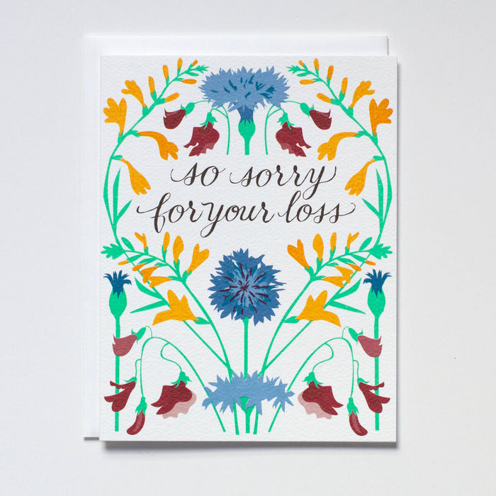 Double Floral Sorry For Your Loss Card