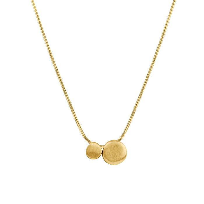 Two Small Ovals Necklace in Silver, Vermeil, or Mixed: Mixed