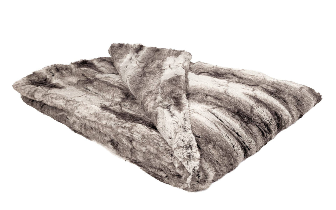 Throw - Standard 58" x 45" Assorted Faux Fur: Rosebud Black / Faux Fur 100% Polyester / 45" x 58" Standard Size Throw