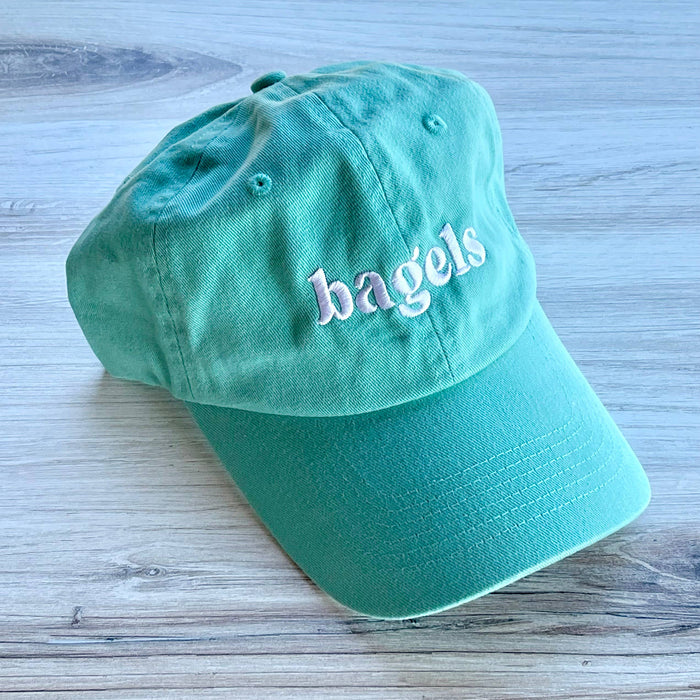 Bagels Baseball Cap Unisex Dad Hat Jewish gifts restaurant: Black