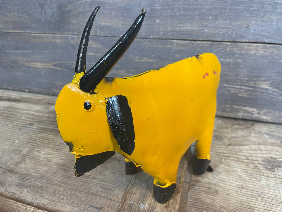 Mini Fiesta Goat-Colorful-Metal-Garden Art-ER-3Wx8Lx8.5H in: Pink