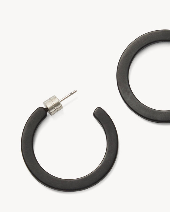 Mini Hoops in Black Matte