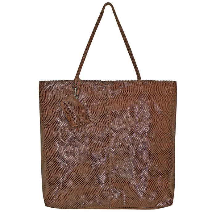 Gemma Handcrafted Leather Tote Bags: Berry