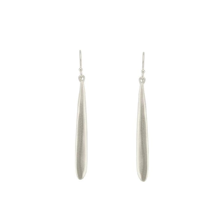 Long drop earrings: Silver