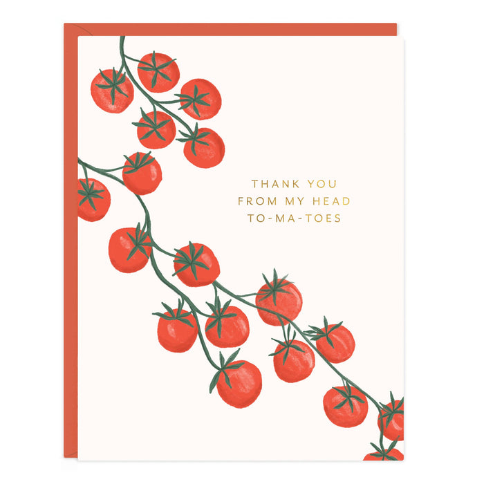 Thank You Tomatoes Greeting Card: Single