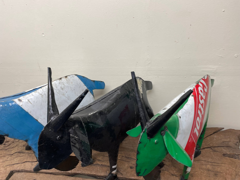 Farmhouse Goat-Yard Art-29x10x24H-Recycled Metal Goat-Medium