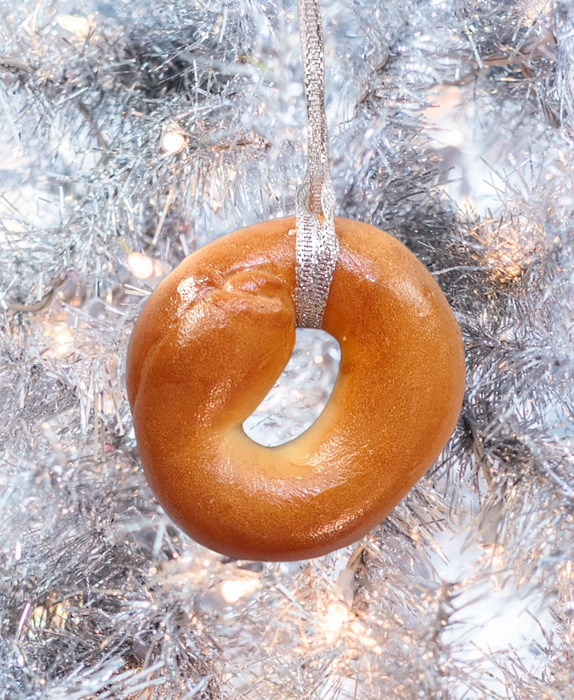 Real Bagel Ornaments: Plain