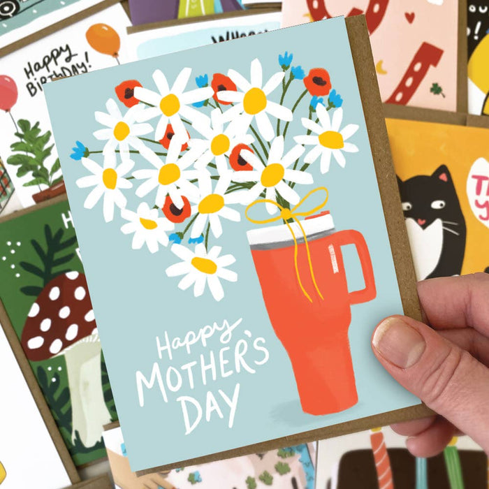 Mother's Day Cup & Flowers Card