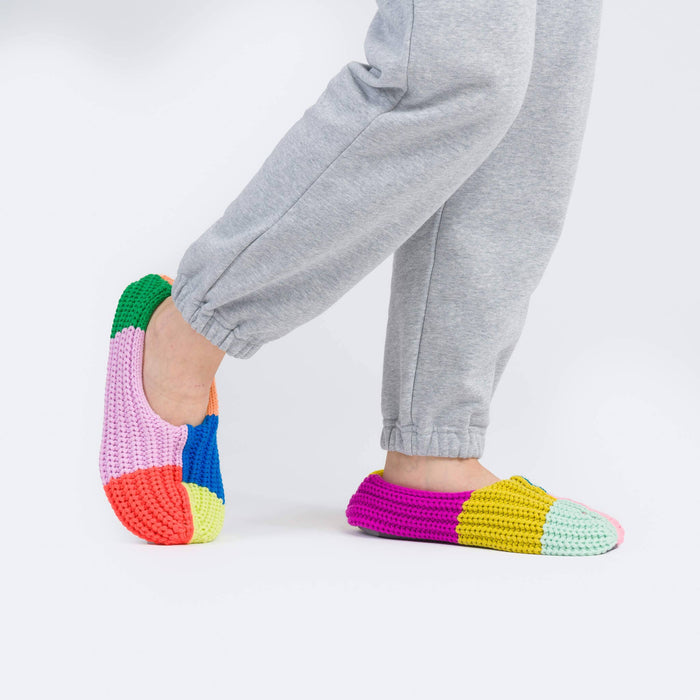 Mismatch Rib Slippers: Desert / S/M - W 6-8