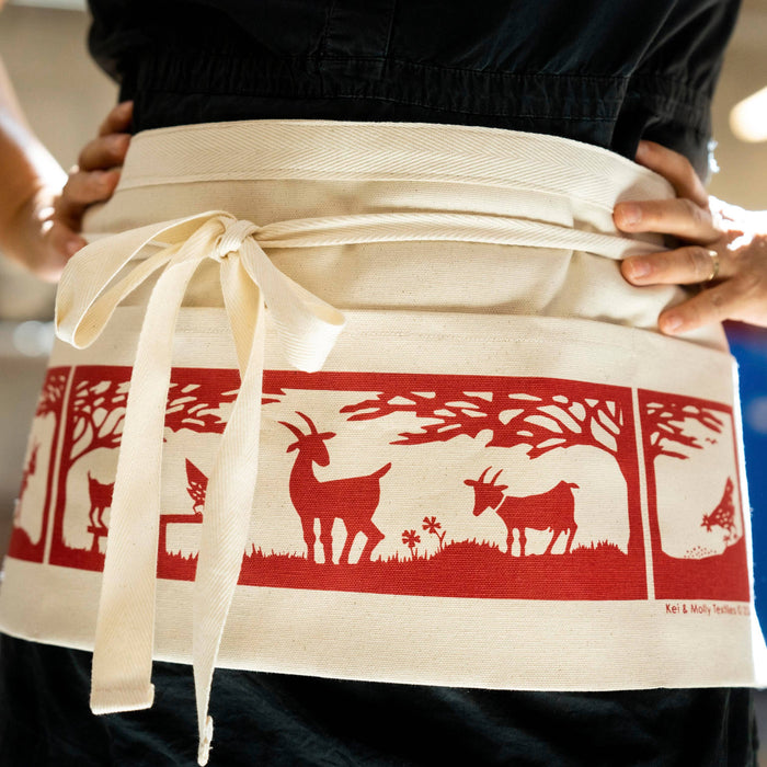 Apron: Waist Apron - Goats