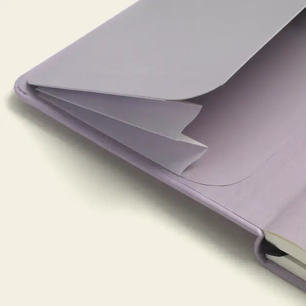 Lined Notebook, PU Leather, Hardcover - Everyday : Lilac