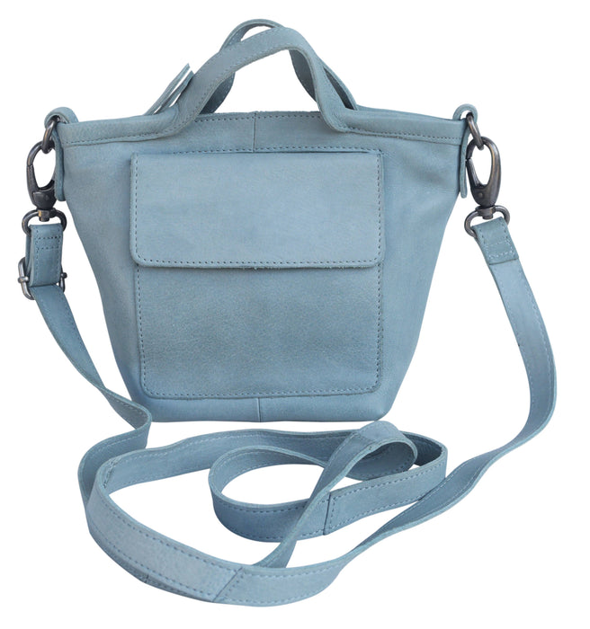 Mick Handcrafted Leather Crossbody Bags: Orange