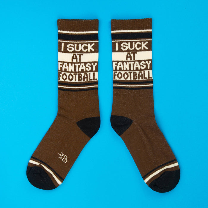 I Suck At Fantasy Football Gym Crew Socks