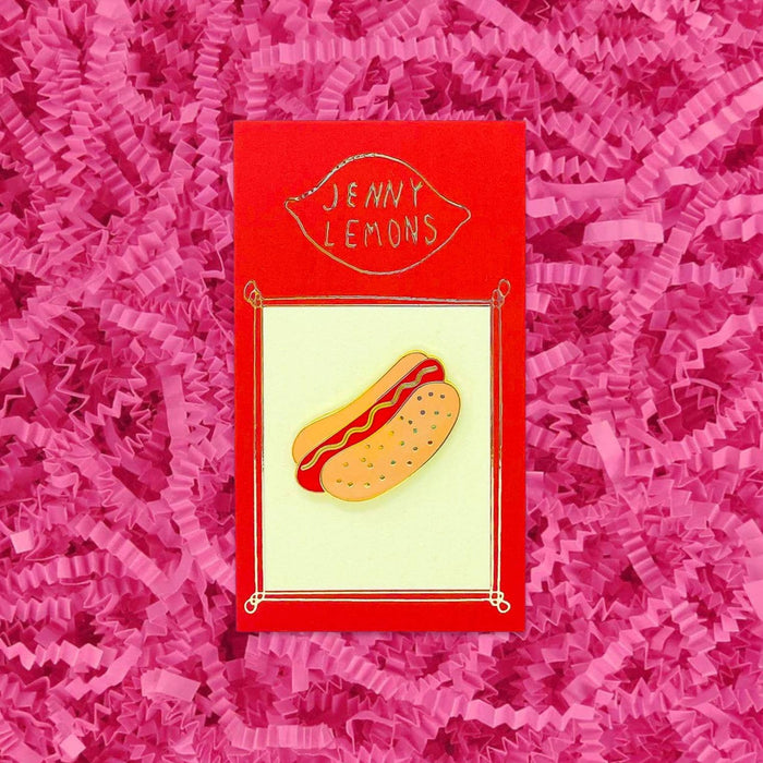 Hot Dog Enamel Pin