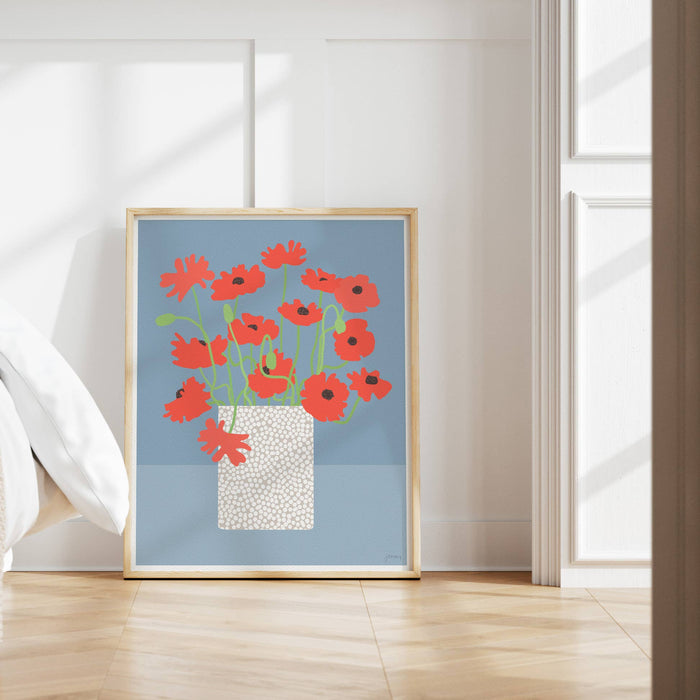 Icelandic Poppies Art Print. Signed. Unframed. 250601: 11 x 14 Unframed