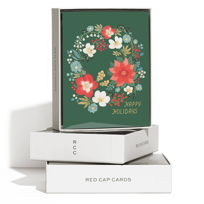 Holiday Wreath greeting card: Single