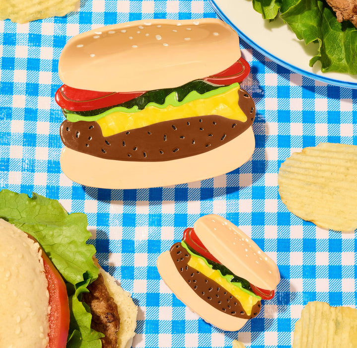 Mini Burger Hair Claw Clip