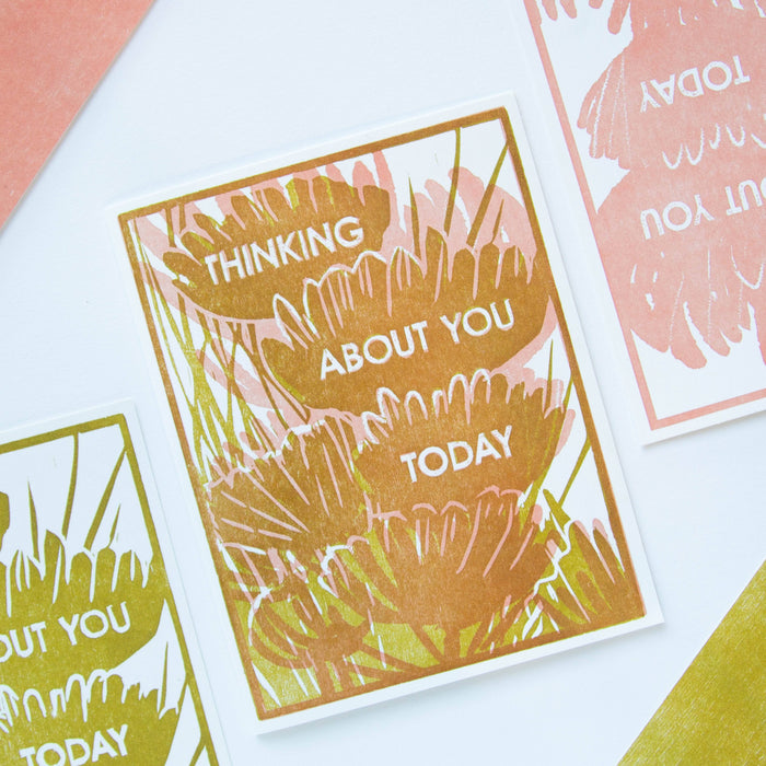 Thinking About You Every Day Letterpress Card