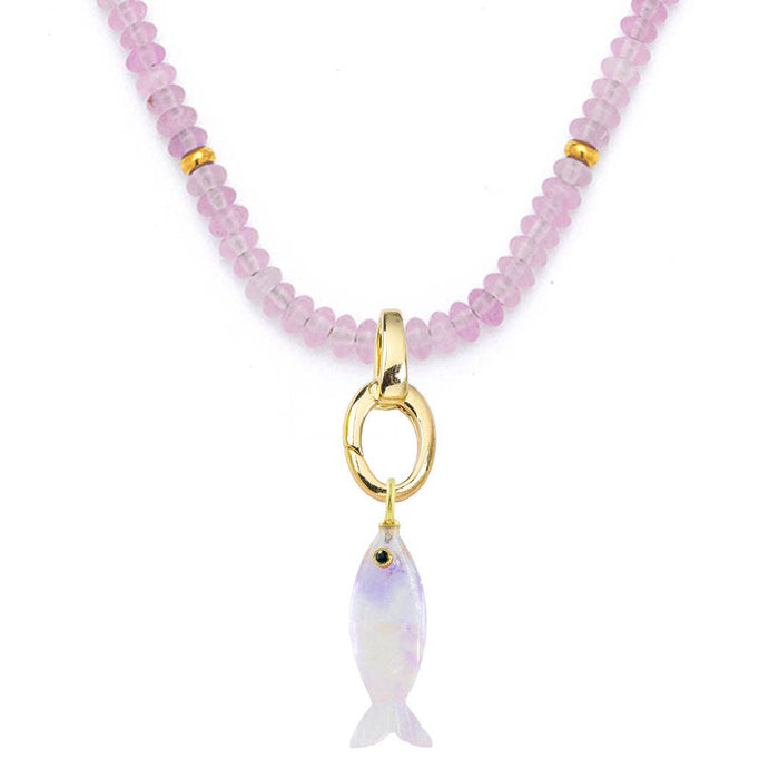Charm Clip With Oval Carabiner Clasp