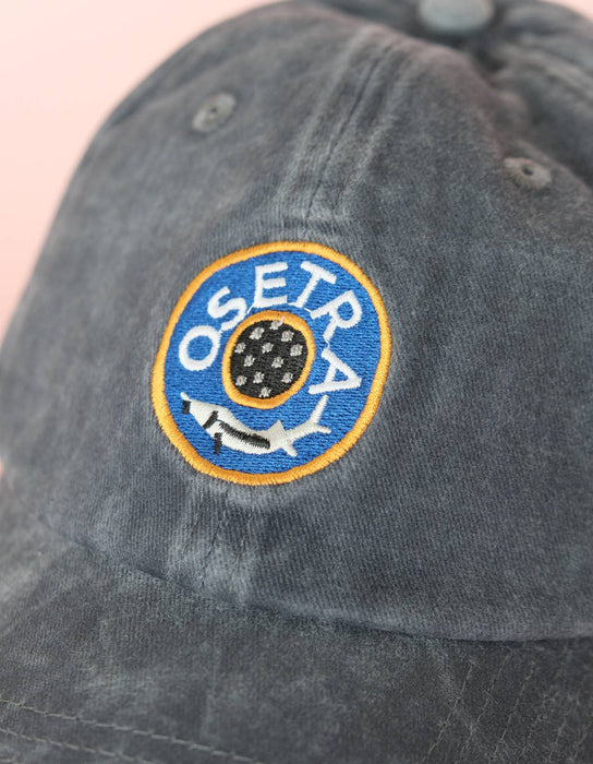 Embroidered Hat | Caviar, Washed Navy Color