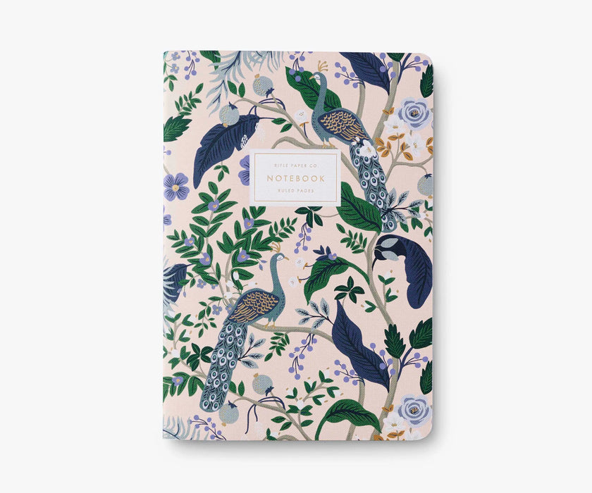 Peacock Notebooks, Set of 3