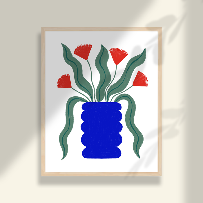 "Blue Vase" Art Print - 8.5x11"