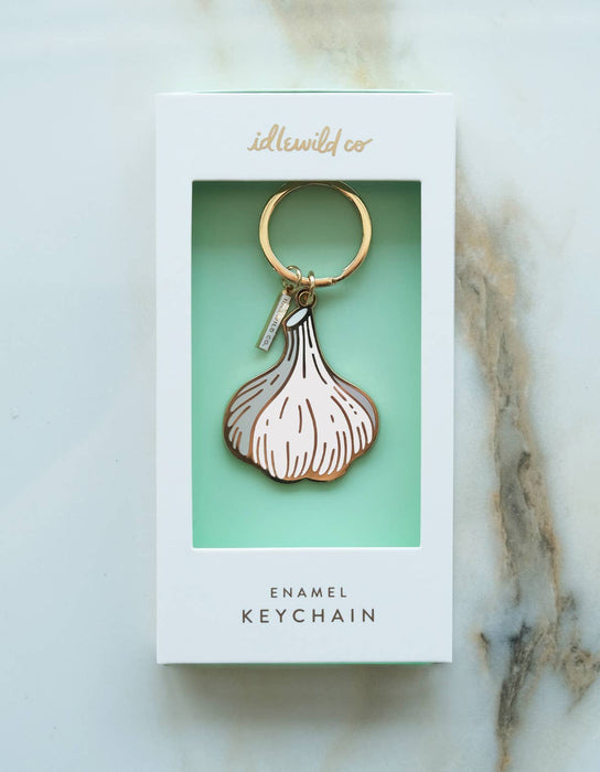 Enamel Keychain | Garlic : Gift Box