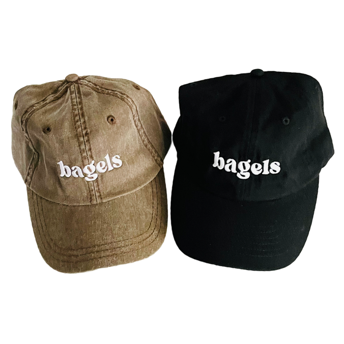 Bagels Baseball Cap Unisex Dad Hat Jewish gifts restaurant: Black