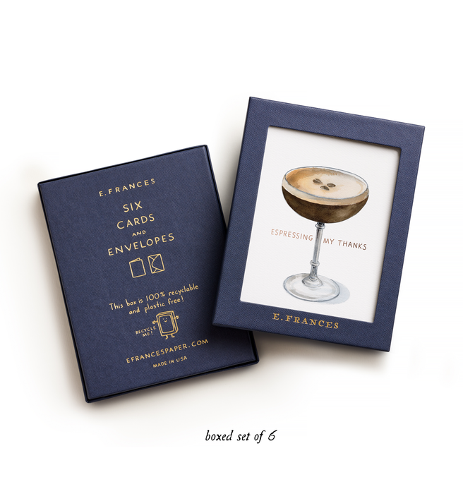 Espresso Thanks Boxed Set of 6