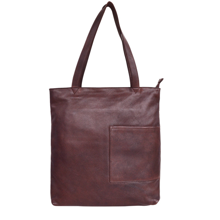 Leon Handcrafted Leather Tote Bags: Oxblood