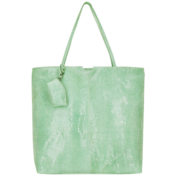 Gemma Handcrafted Leather Tote Bags: Turquoise