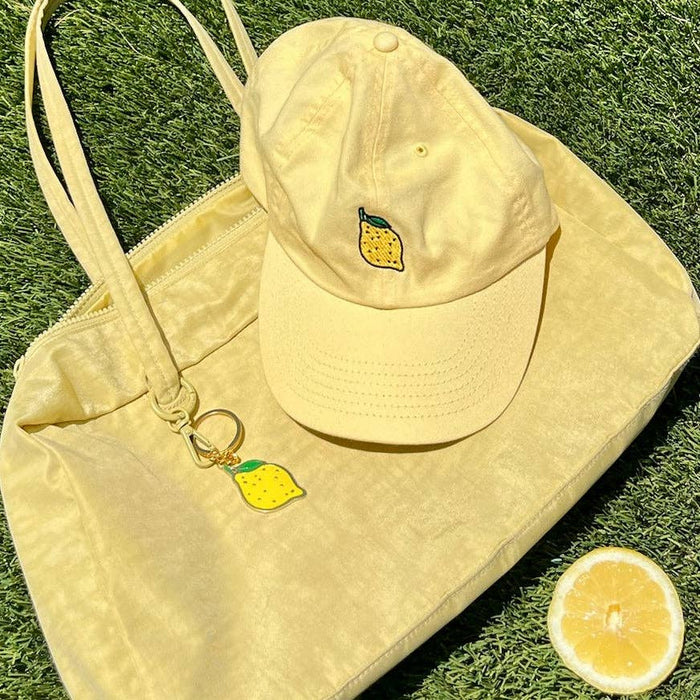 Lemon Enamel Bag Charm & Keychain