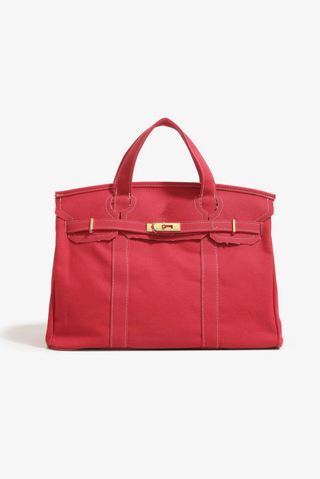 NEW! Premium Pastel Solid Colors Boatkin Boat Canvas Bag: Orange