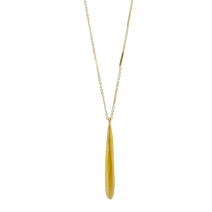 Long drop necklace: Vermeil