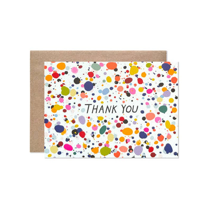 Thank You Splatter Card Set Of 8