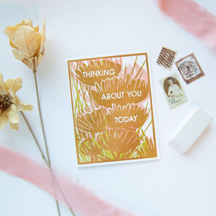 Thinking About You Every Day Letterpress Card