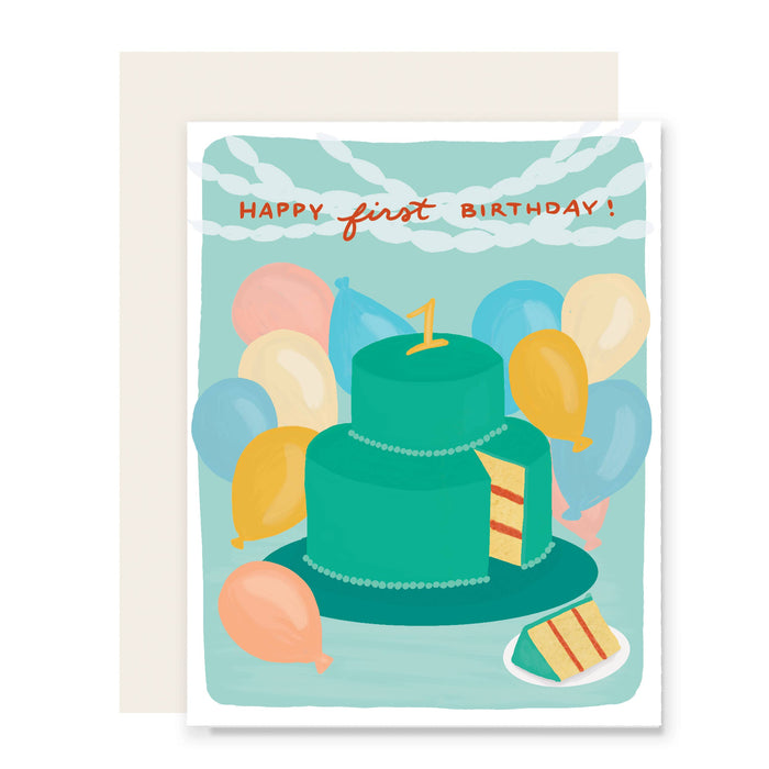 First Cake | Happy 1st Birthday Card