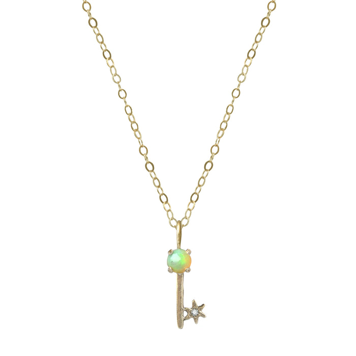 Opal Key Amulet Charm