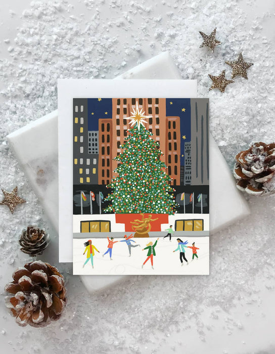 NYC Holiday Greeting Card | Rockefeller Tree: Single