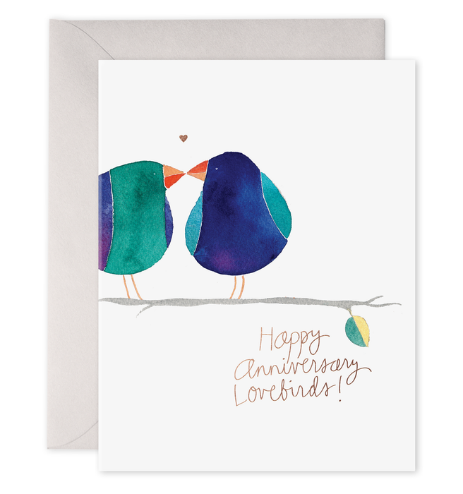 Lovebirds | Anniversary Greeting Card: 4.25 X 5.5 INCHES
