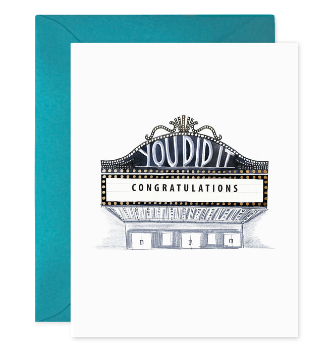 Congrats Marquee Greeting Card: 4.25 X 5.5 INCHES