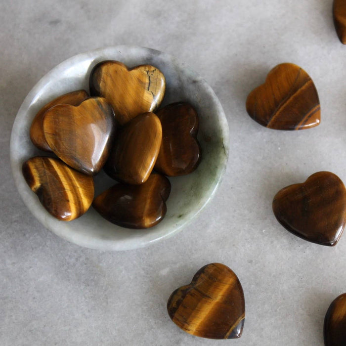 Tiger's Eye 20mm Heart (Crystals & Stones)