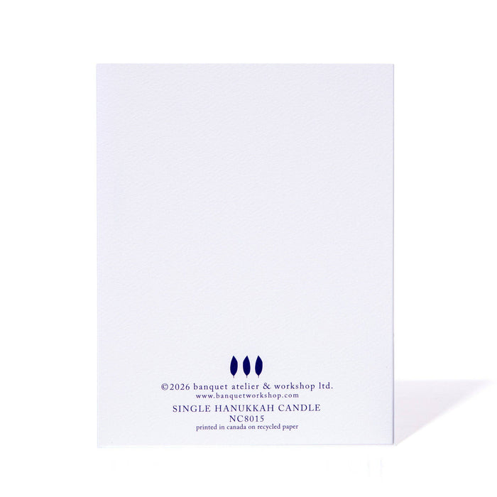 Single Hanukkah Candle Note Card: Default Title
