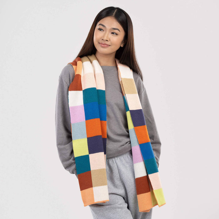 Color Patch Big Scarf: Desert