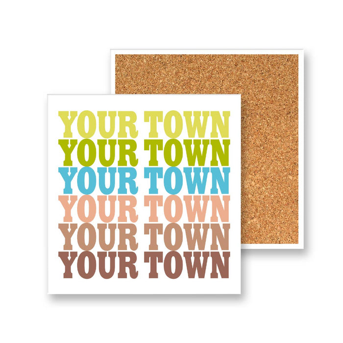 Personalized City Coaster - Supergraphics repeat name drop: Vista (14)
